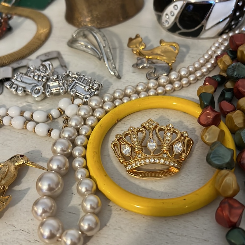 Lot vintage costume jewelry Sarah Coventry Avon bracelet necklace brooch - Picture 2 of 8